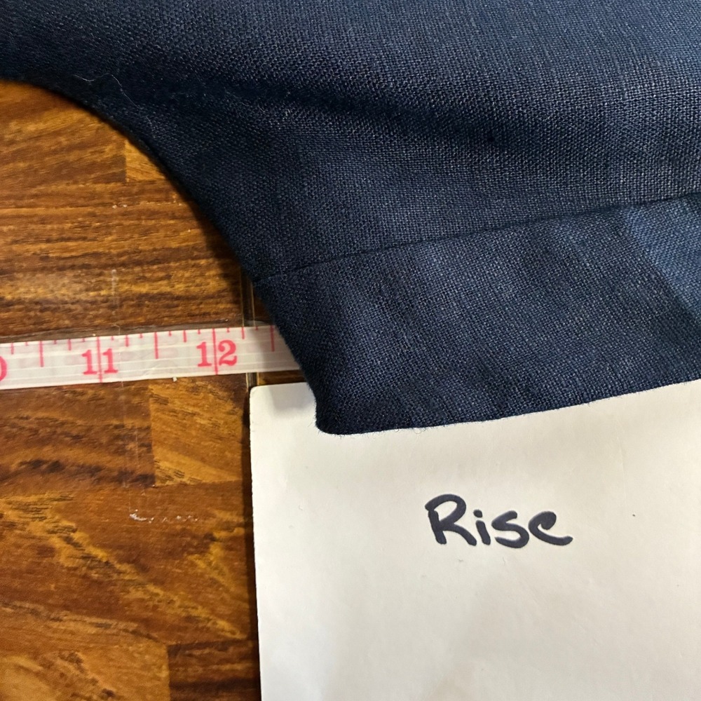 NEW Boden Womens Linen Hampstead Pull On Pant Size 12 Navy Office Summer - Picture 13 of 14